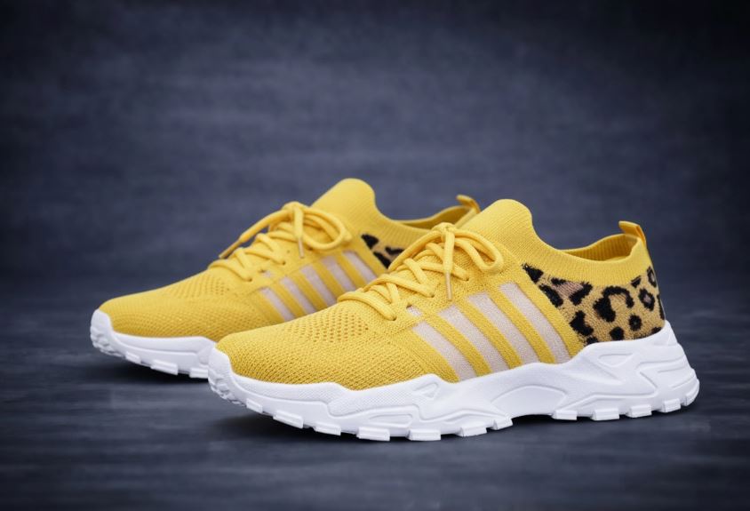HaloGear™ Women’s LeopardFlex Sneakers – Breathable Lightweight Athletic Shoes for All-Day Comfort