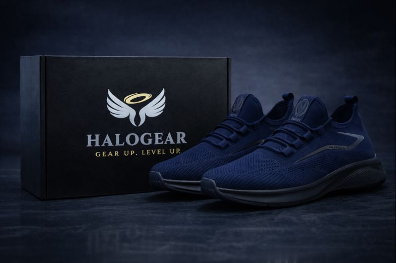 HaloGear Men’s Performance Knit Sneakers – Lightweight, Cushioned & Built for All-Day Comfort
