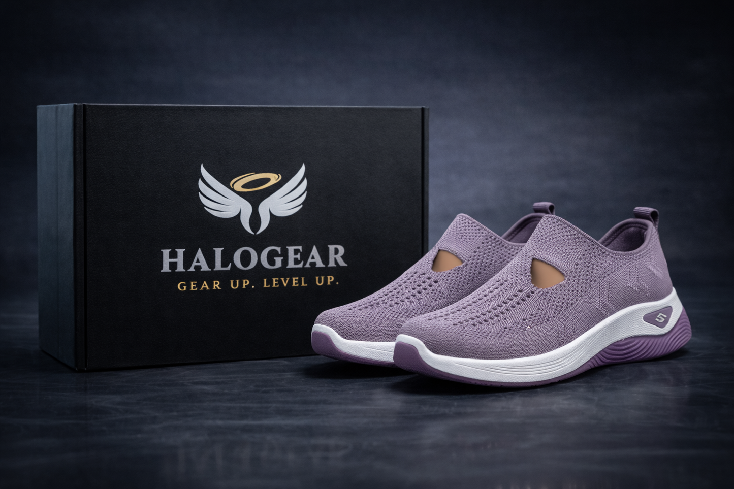 HaloGear CloudFlex™ Women’s Casual Sneakers – Lightweight Comfort for All-Day Wear