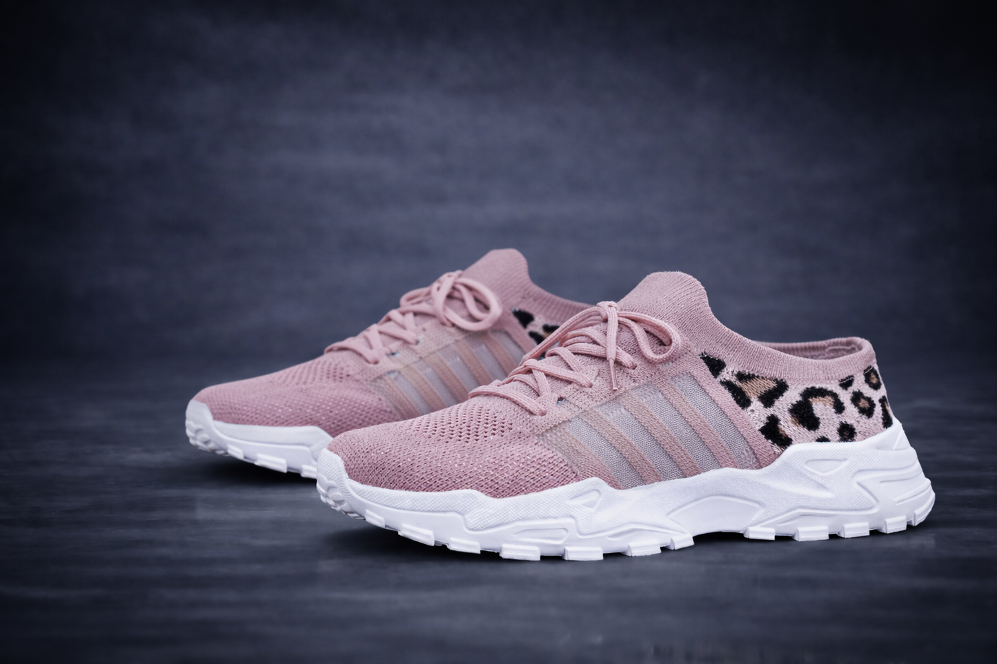 HaloGear™ Women’s LeopardFlex Sneakers – Breathable Lightweight Athletic Shoes for All-Day Comfort