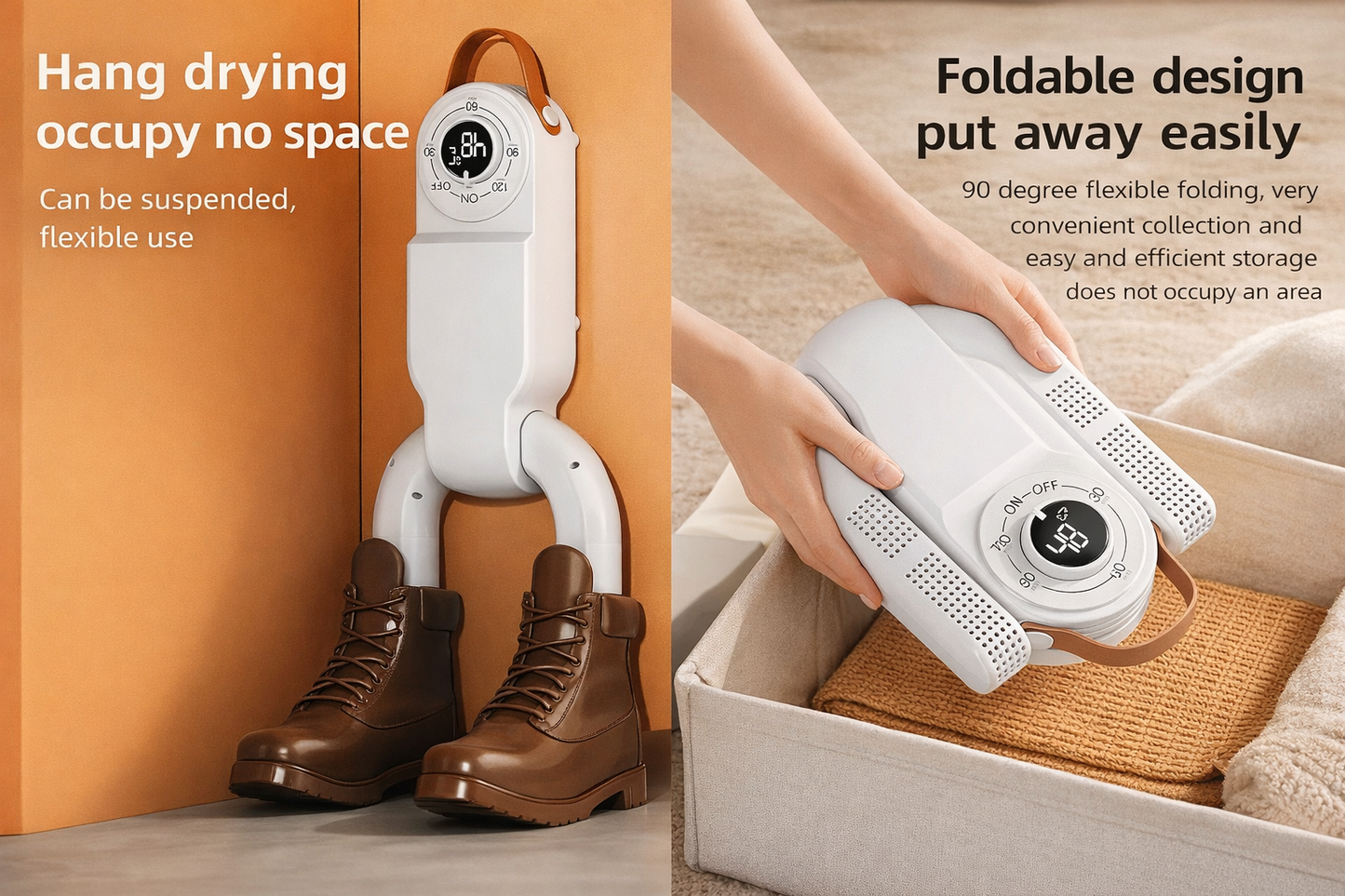 HaloGear Smart Shoe Dryer – Winter Heat Drying System for Shoes & Socks